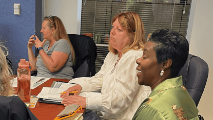 Dr. Walker at Funded Partner meeting